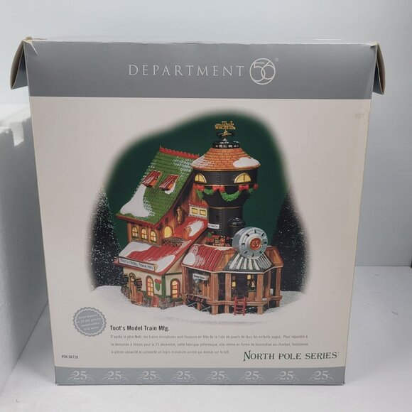 Department 56 North Pole Series Toot's Model Train Mfg. 25th Anniversary - Picture 2 of 14